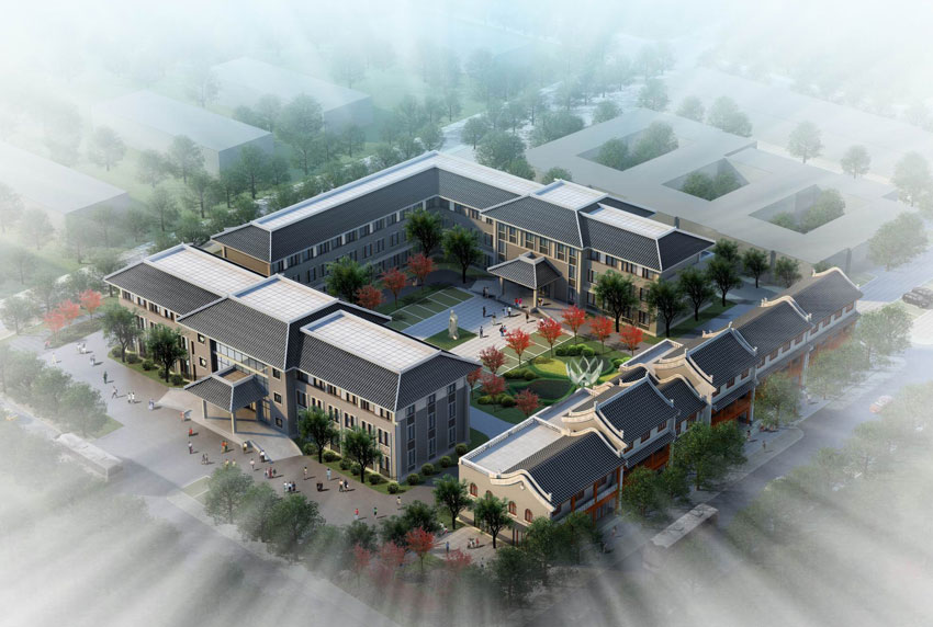 中醫(yī)院門診建筑設(shè)計效果與原理分析--[四合茗苑](圖文)